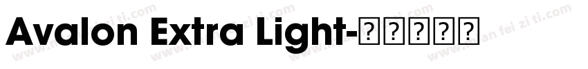 Avalon Extra Light字体转换
